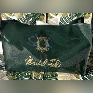 ICONIC “MARSHALL FIELD’S” GREEN VINYL TOTE